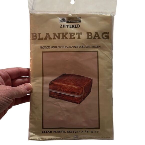 *NEW*  Better Home Clear Zippered Blanket Storage Bag Set Of 3 Size 21"x25"x11" - Picture 4 of 4